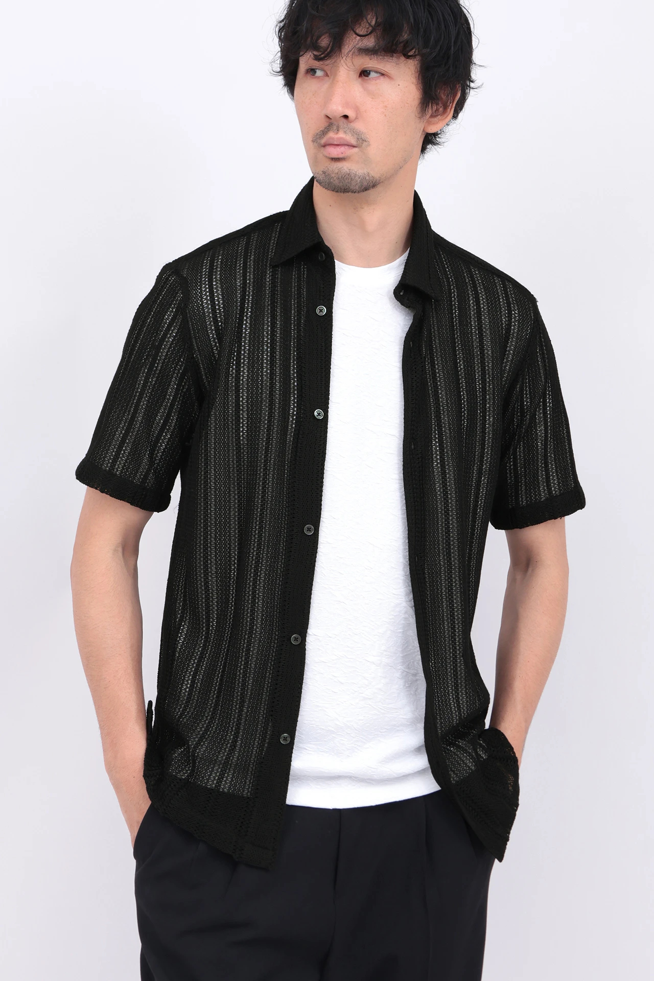 ハイストリート（HIGH STREET）/HIGH STREET∴コードレース半袖シャツ HIGH STREET∴コードレース半袖シャツ / HIGH STREET（ハイストリート