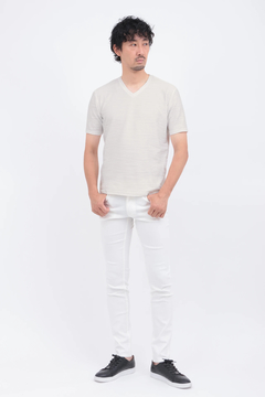 HIGH STREET(ハイストリート) |HIGH STREET∴ランダムウェーブタック半袖Vネックカットソー