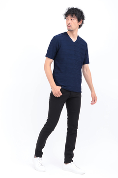 HIGH STREET(ハイストリート) |HIGH STREET∴ランダムウェーブタック半袖Vネックカットソー