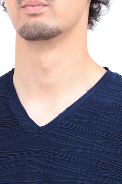 HIGH STREET(ハイストリート) |HIGH STREET∴ランダムウェーブタック半袖Vネックカットソー