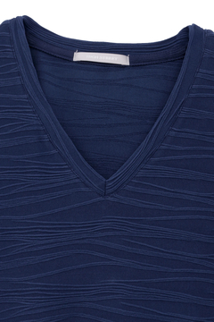 HIGH STREET(ハイストリート) |HIGH STREET∴ランダムウェーブタック半袖Vネックカットソー