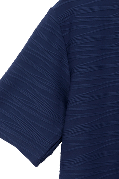 HIGH STREET(ハイストリート) |HIGH STREET∴ランダムウェーブタック半袖Vネックカットソー