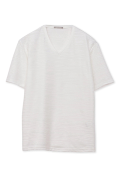 HIGH STREET(ハイストリート) |HIGH STREET∴ランダムウェーブタック半袖Vネックカットソー