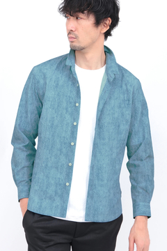 HIGH STREET(ハイストリート) |HIGH STREET∴メランジプリントサッカーショートウイングシャツ