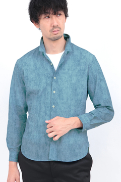 HIGH STREET(ハイストリート) |HIGH STREET∴メランジプリントサッカーショートウイングシャツ