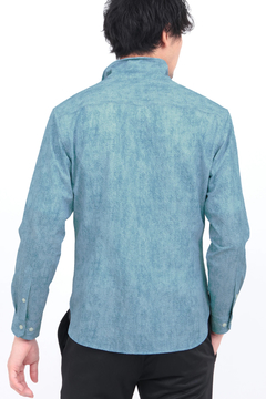 HIGH STREET(ハイストリート) |HIGH STREET∴メランジプリントサッカーショートウイングシャツ