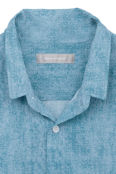 HIGH STREET(ハイストリート) |HIGH STREET∴メランジプリントサッカーショートウイングシャツ