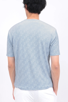 HIGH STREET(ハイストリート) |HIGH STREET∴バイヤス千鳥パイルジャカードVネック半袖カットソー