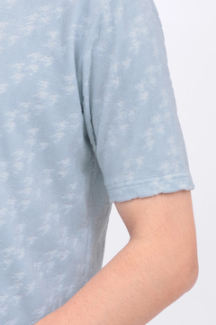 HIGH STREET(ハイストリート) |HIGH STREET∴バイヤス千鳥パイルジャカードVネック半袖カットソー