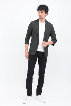 HIGH STREET(ハイストリート) |HIGH STREET∴４WAYエアリーバーク柄リンクス７分袖ジャケット