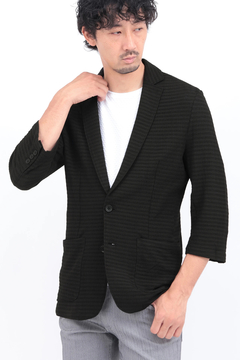 HIGH STREET(ハイストリート) |HIGH STREET∴４WAYエアリーバーク柄リンクス７分袖ジャケット