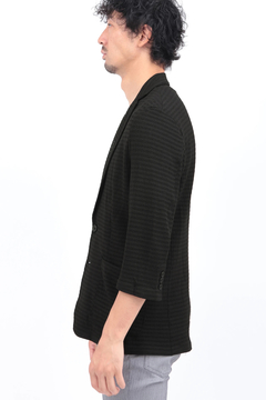 HIGH STREET(ハイストリート) |HIGH STREET∴４WAYエアリーバーク柄リンクス７分袖ジャケット