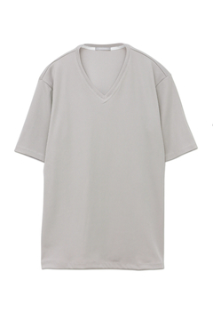 HIGH STREET(ハイストリート) |HIGH STREET∴シルキーリブVネック半袖カットソー