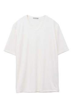 HIGH STREET(ハイストリート) |HIGH STREET∴シルキーリブVネック半袖カットソー