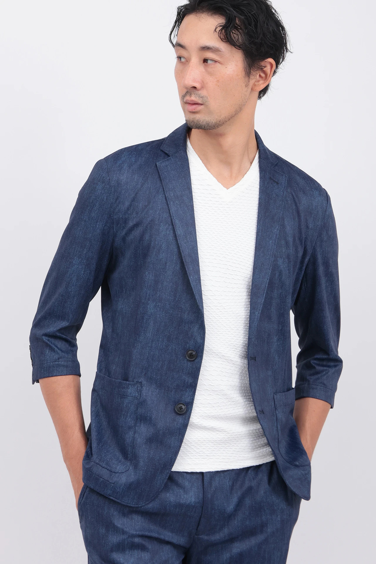 HIGH STREET(ハイストリート) |COOLハイテンションデニムプリント7ブソデJK