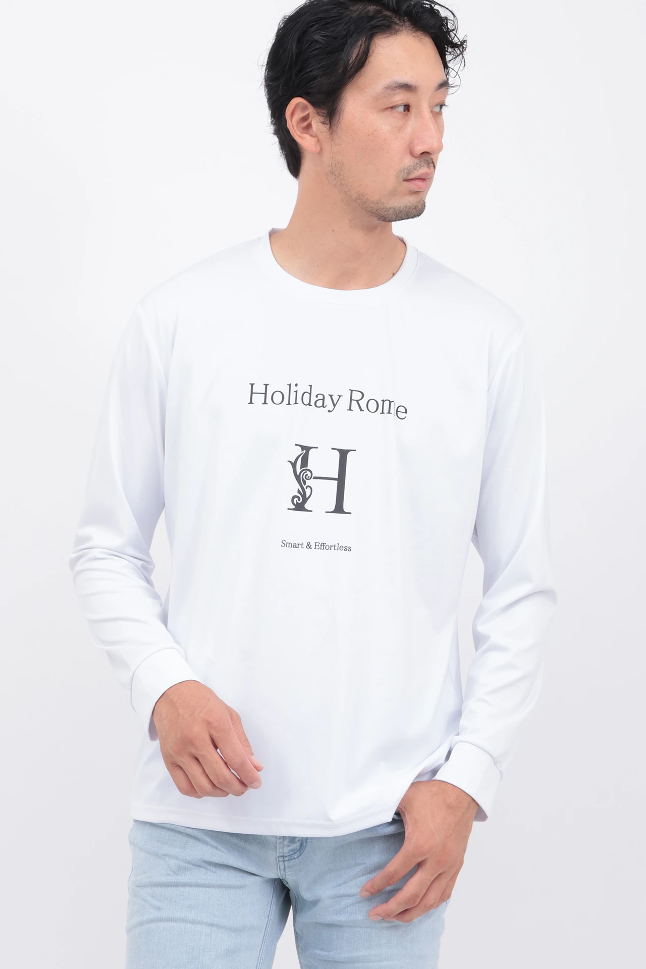 ハイストリート（HIGH STREET）/HロゴプリントクルーネックナガソデTCS HロゴプリントクルーネックナガソデTCS / HIGH STREET（ハイストリート