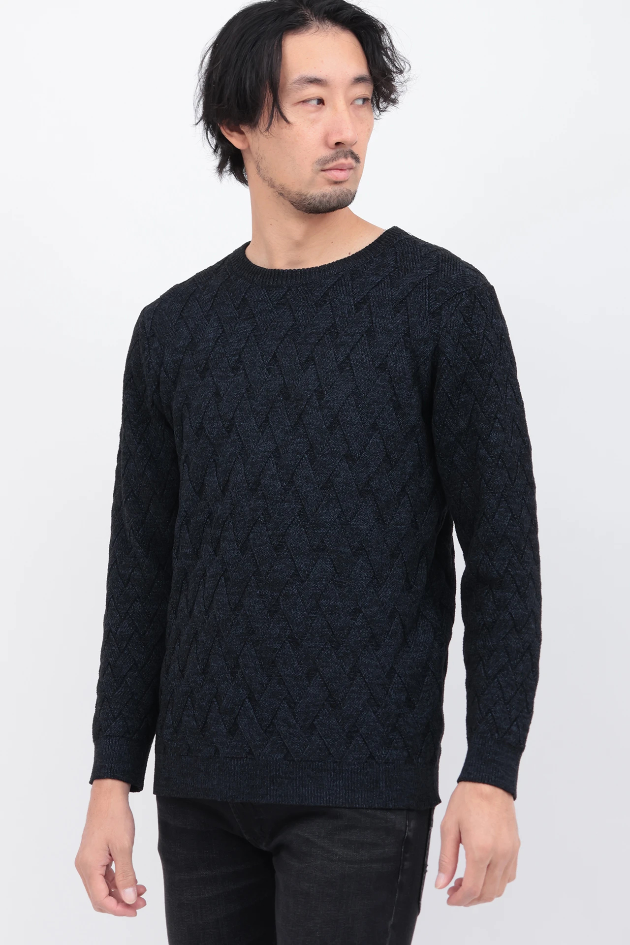 HIGH STREET∴イントレメランジモールコンビクルーネックKN / HIGH 