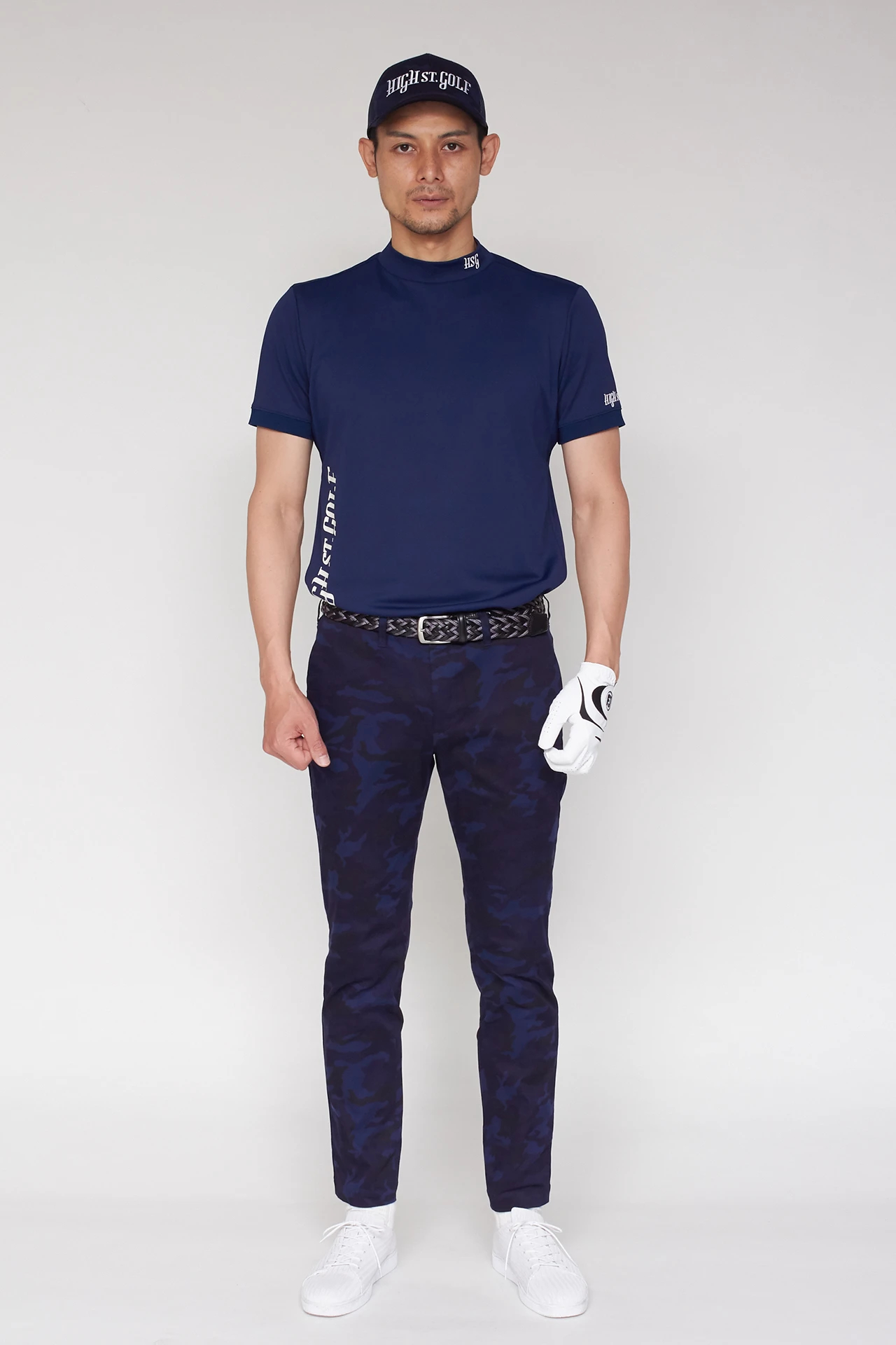 【ネイビー】HIGH ST. GOLF∴カモ柄ツイルストレッチ ベーシックスリムパンツ <AdE> TORNADO MART｜HIGH ST. GOLF∴カモ柄ツイルストレッチ ベーシック
