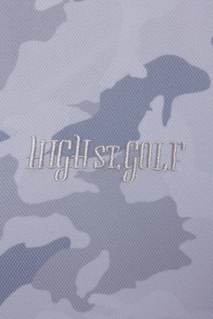 HIGH ST.GOLF(ハイストリートゴルフ) |HIGH ST. GOLF∴カモ柄ハニカム鹿の子モックネックシャツ ＜AdE＞