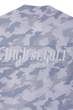 HIGH ST.GOLF(ハイストリートゴルフ) |HIGH ST. GOLF∴カモ柄ハニカム鹿の子モックネックシャツ ＜AdE＞