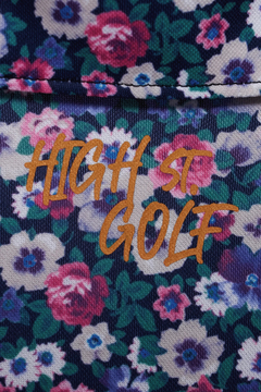 HIGH ST.GOLF(ハイストリートゴルフ) |【UNISEX】HIGH ST. GOLF∴フラワーパターンハイゲージ鹿の子ポロシャツ