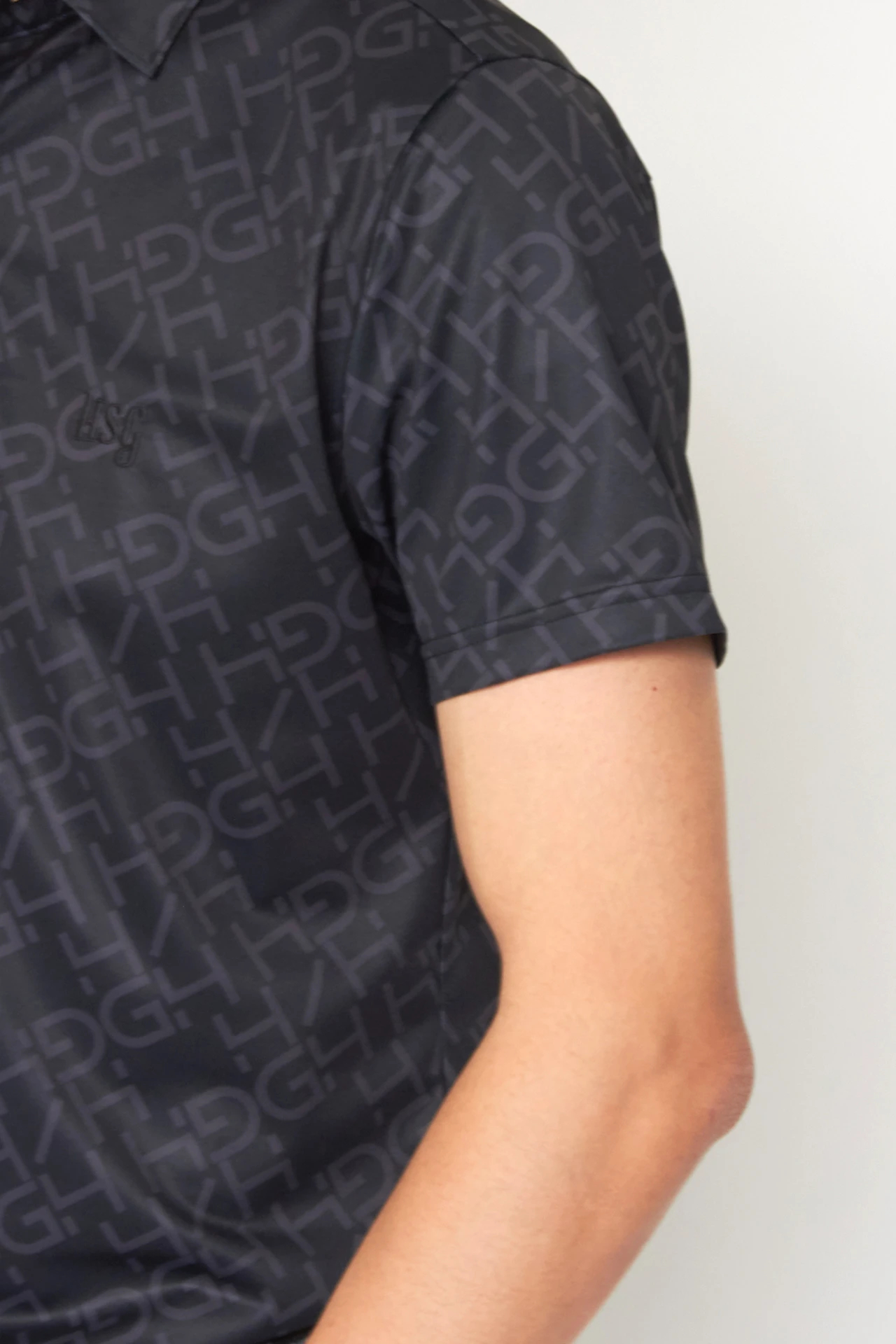 HIGH ST. GOLF∴モノグラムロゴハイゲージ鹿の子ポロシャツ ＜AdE